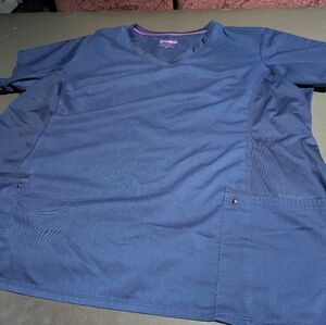 Purple Label Yoga By Healing Hands Navy Blue Scrubs Size 4X EUC